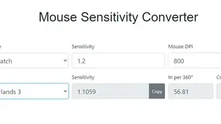 Mouse Sensitivity Converter screenshot