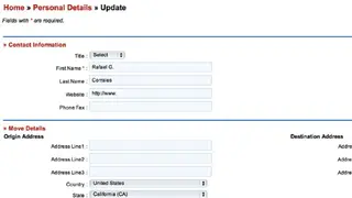 Movegistics CRM screenshot