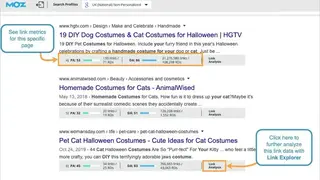 MozBar screenshot