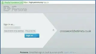 Mozilla Persona screenshot