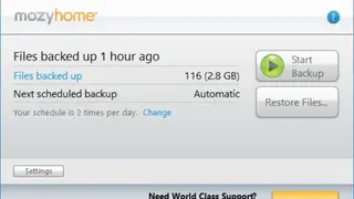 Mozy home screenshot