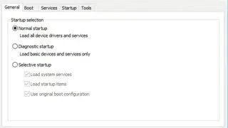MSConfig screenshot