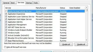 MSConfig screenshot