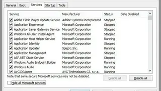 MSConfig screenshot