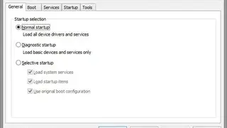 MSConfig screenshot