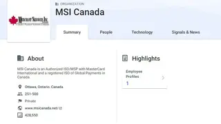 MSI Canada screenshot