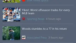MSN Sport screenshot