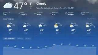 MSN Weather screenshot