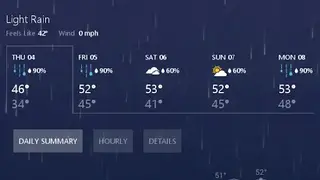 MSN Weather screenshot