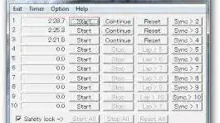 MultiTrack Stopwatch screenshot