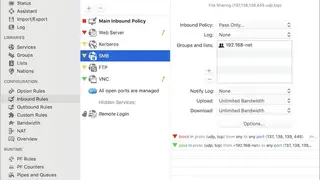 Murus Firewall screenshot