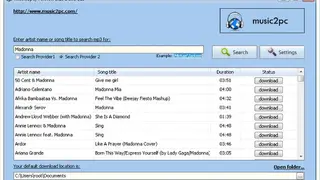 Music2pc screenshot