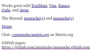 Mustache screenshot