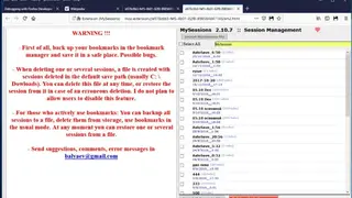 MySessions screenshot