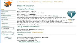 MySQLDumper screenshot