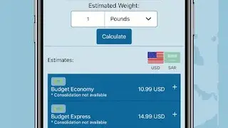 MyUS Global Shipping App screenshot