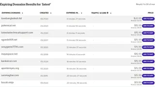 Name Expiring Domains screenshot