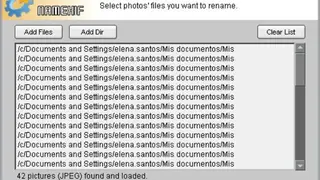Namexif screenshot