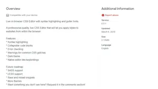 Navi Live CSS Editor screenshot