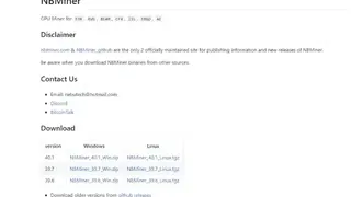 NBMiner screenshot