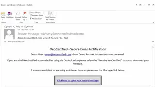NeoCertified Secure Email screenshot