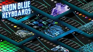 Neon Blue Keyboard Theme screenshot