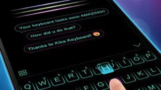 Neon Blue Keyboard Theme screenshot