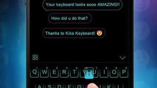 Neon Blue Keyboard Theme screenshot