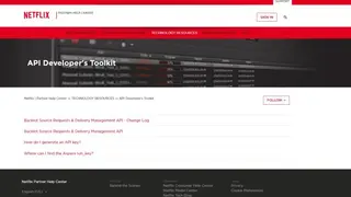 Netflix API screenshot