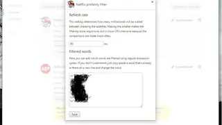 Netflix Profanity Filter screenshot