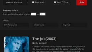 Netflix Roulette screenshot