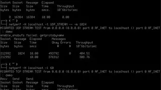 Netperf screenshot