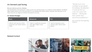 Neustar Website Load Testing screenshot