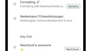 Nextcloud Notes screenshot