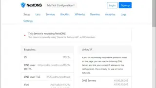 NextDNS screenshot