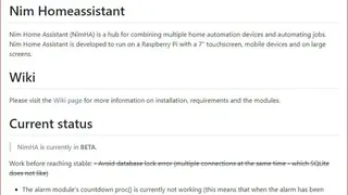 Nim Home Assistant (NimHA) screenshot