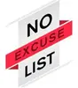 No Excuse List