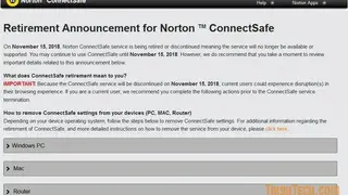 Norton ConnectSafe screenshot