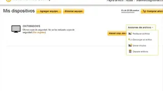 Norton Online Backup screenshot