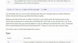 Notifu screenshot