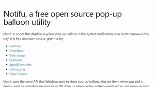 Notifu screenshot