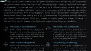 Notube Youtube Converter screenshot