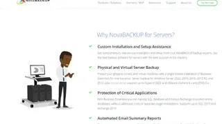 NovaBACKUP for Servers screenshot