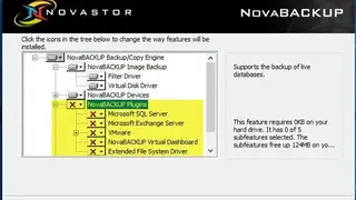 NovaBACKUP Server screenshot
