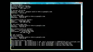 NSLOOKUP screenshot