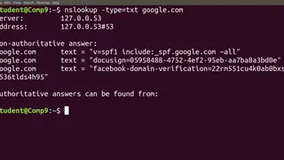 NSLOOKUP screenshot
