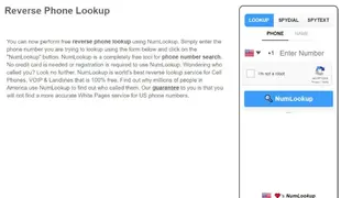 NumLookup screenshot