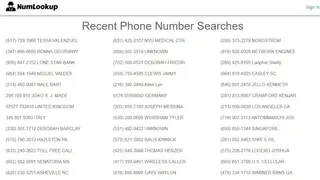 NumLookup screenshot