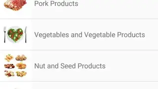 Nutrition facts screenshot