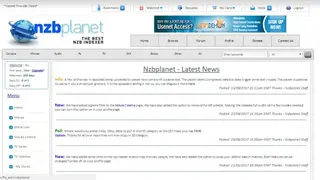 Nzbplanet screenshot
